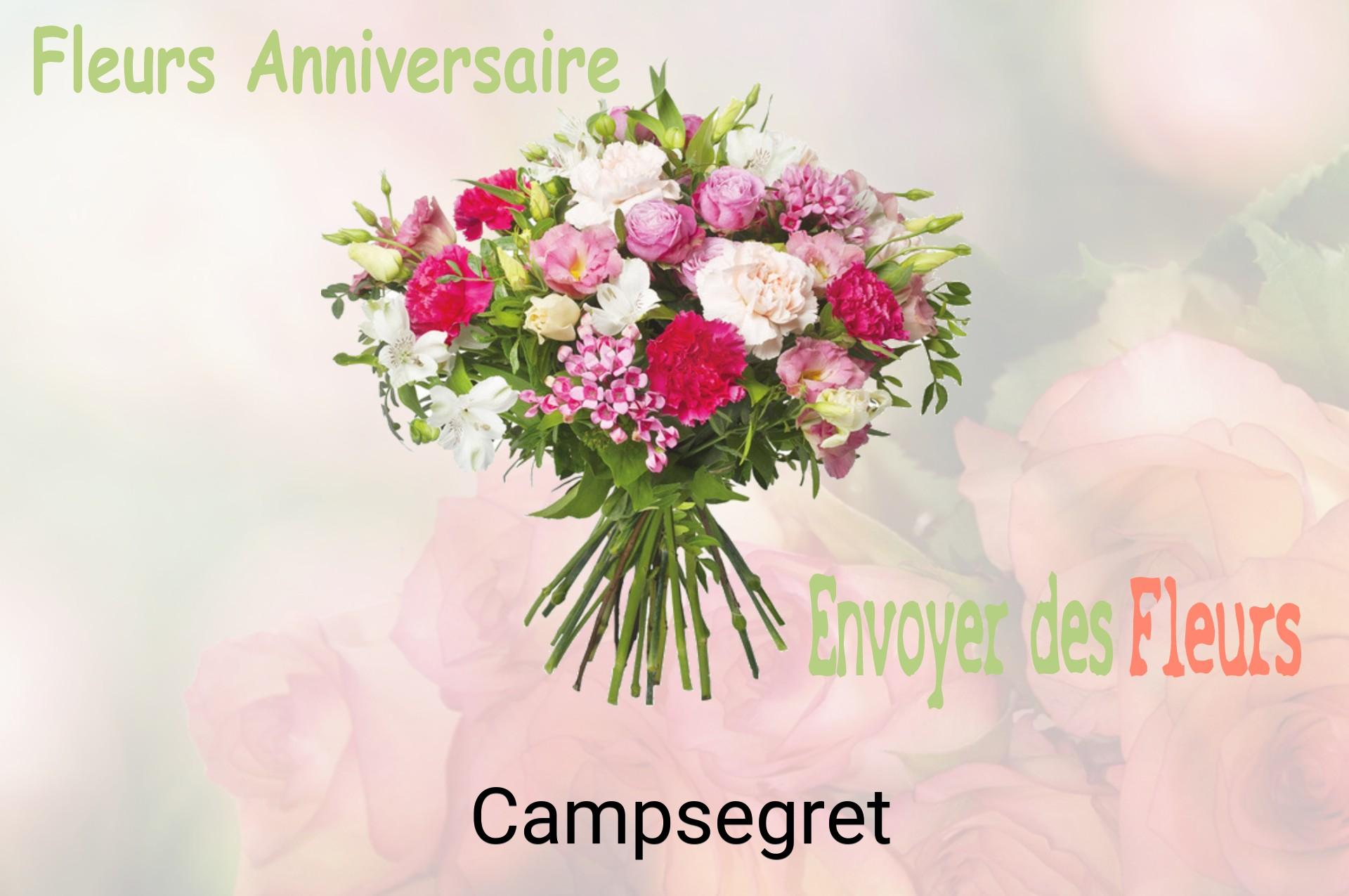 Bouquet de fleurs d’anniversaire livré à Campsegret
